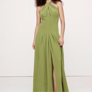 Banana Republic Olive Halter Maxi Dress - Size 4